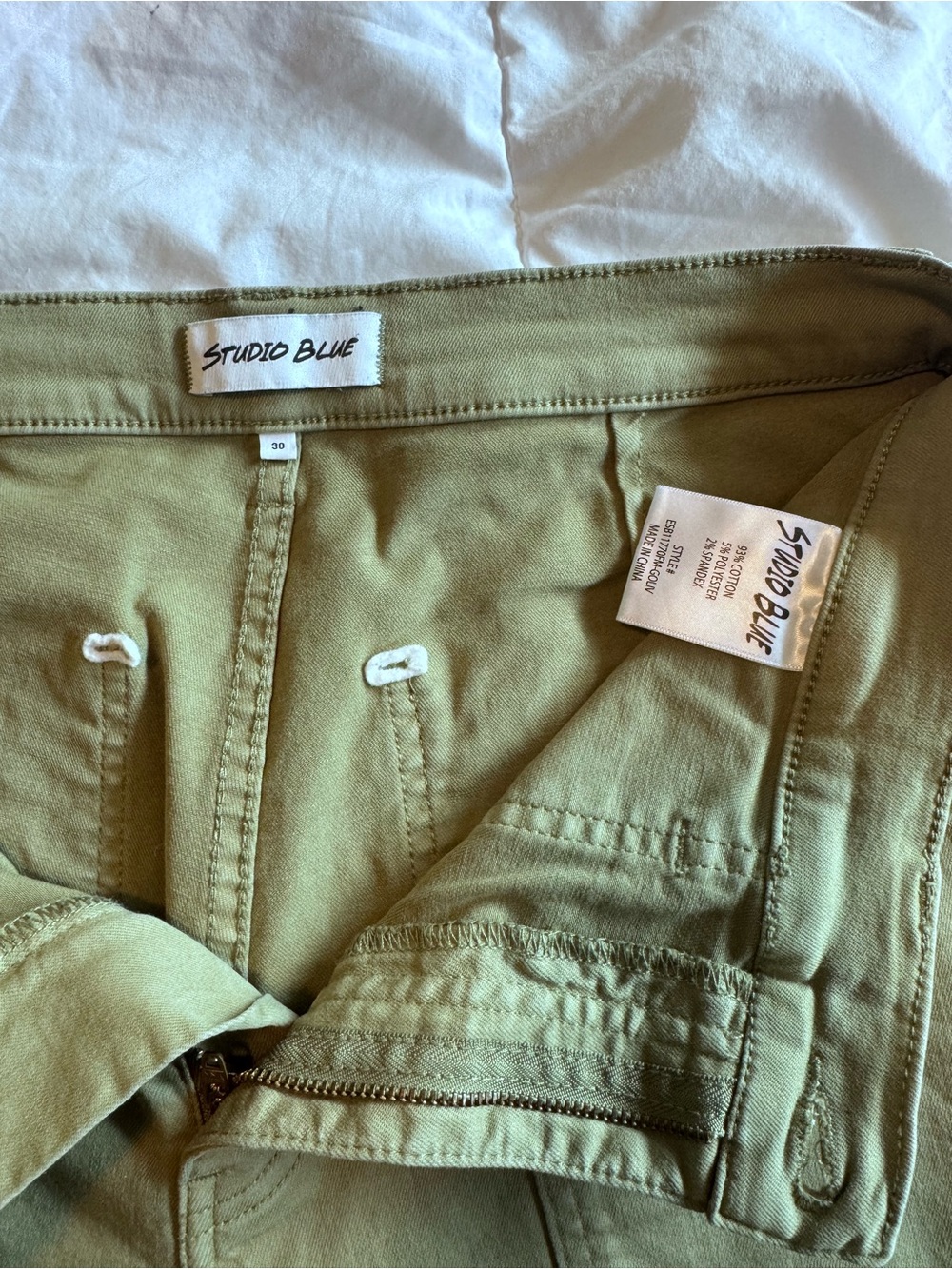 Studio Blue Olive Green Pants